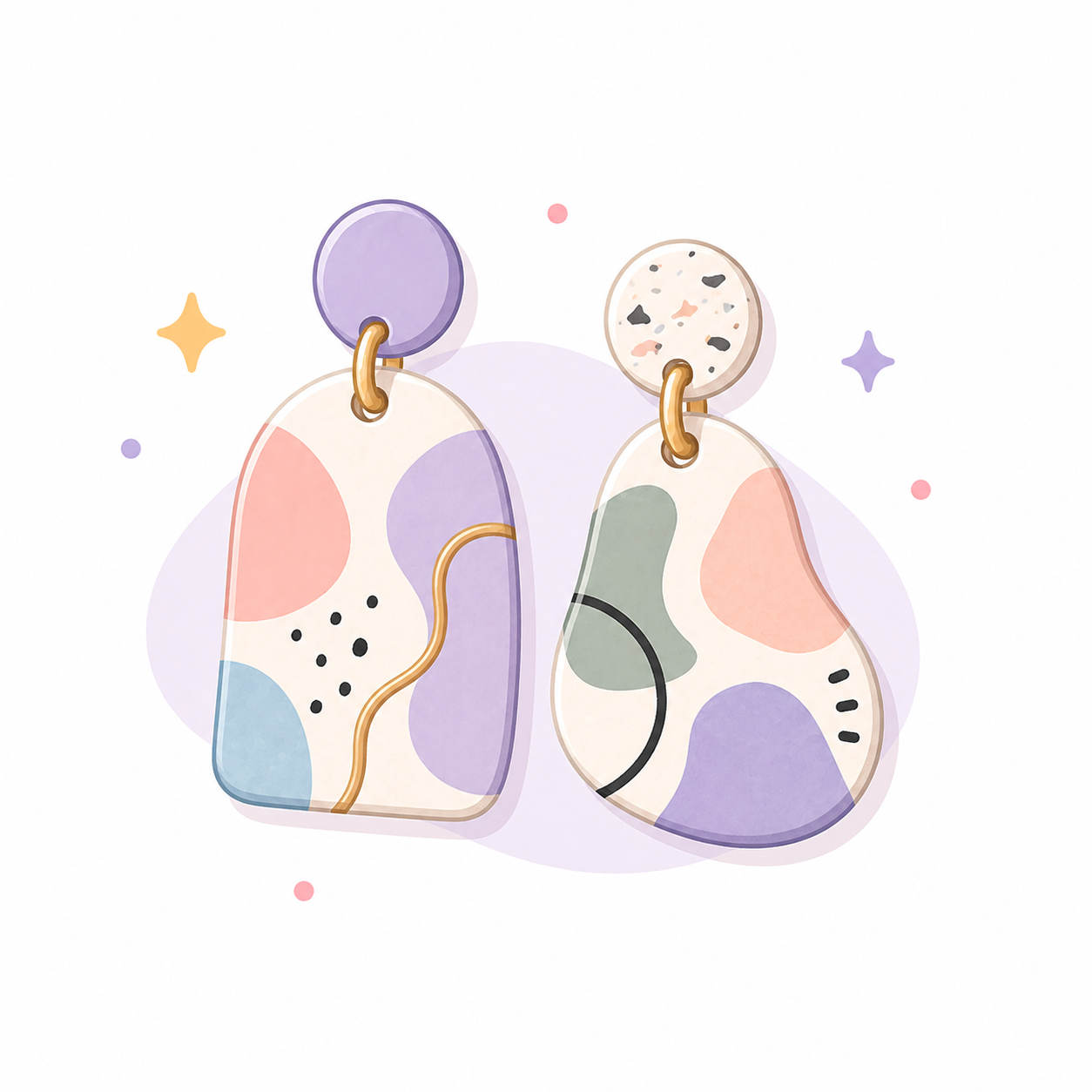 Abstract Art Earrings